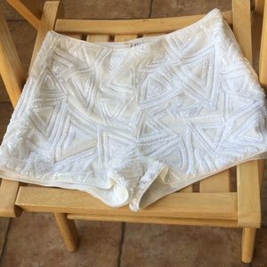 NWOT. Forever 21 White Sequin Shorts. Small.